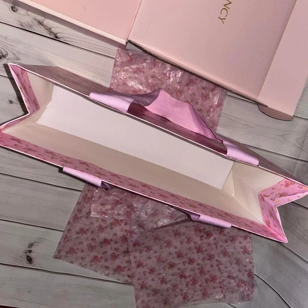 LoveShackFancy Ibiza sunset pink floral shopping gift bag tote bag